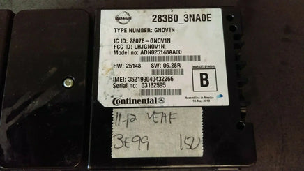 2011-2012 Nissan Leaf communication control module 283B0_3NA0E