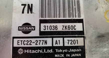 31036 ZK60C  TCM transmission computer 2008  Nissan Maxima