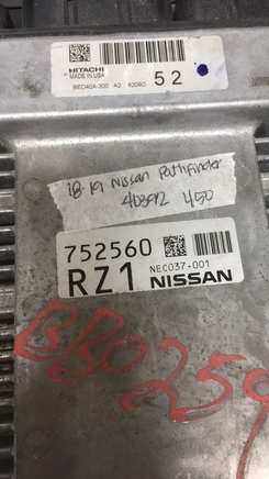 NEC037-001 Nissan Pathfinder or Infiniti QX60 2018-2019 ecu ecm computer
