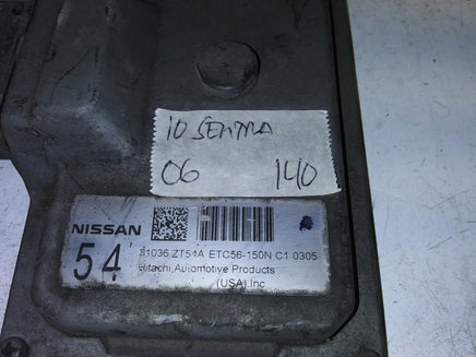 31036 ZT54A Nissan Sentra 2010 TCM transmission computer