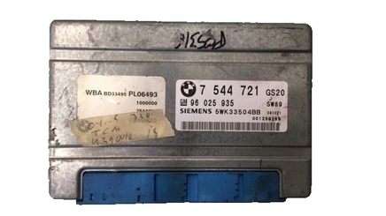 7 544 721 TCM transmission computer 2004-2005 BMW 330 330i