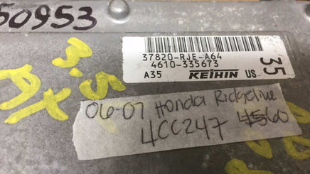 37820-RJE-A64 Honda Ridgeline ecm ecu computer 2006-2007