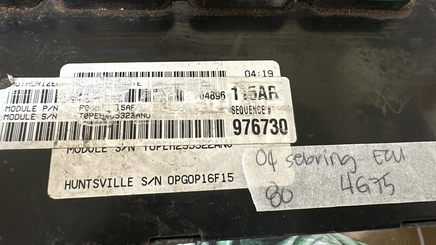P04896115AB Chrysler Sebring or Dodge Stratus ecm ecu computer 2004