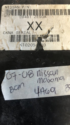2007-2008 Nissan Maxima bcm body control module 284B1 ZE50A