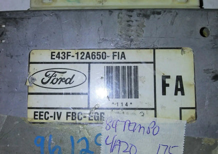 1984 Ford Tempo ecm ecu computer E43F-12A650-FIA