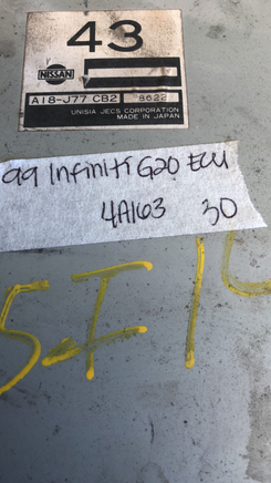 1999 Infiniti G20 ecm ecu computer A18-J77 CB2