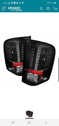 Black taillight set fits 2007-2013 Chevy pickup 111-CS07-LED-BK **NEW**