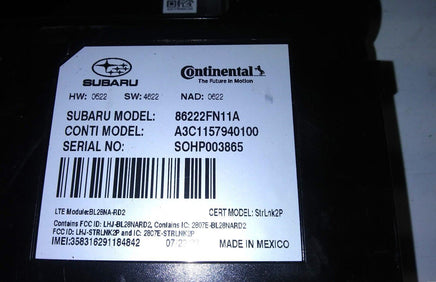 86222FN11A telematics module 2022 Subaru Legacy - Swan Auto