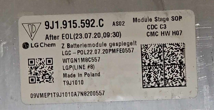 9J1.915.592.C Porsche Taycan 2020 battery control module **TESTED GOOD**