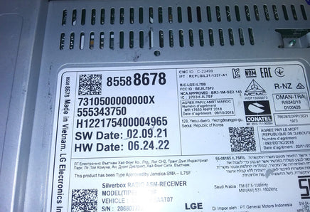 85588678 AM/FM radio receiver 2016 Chevy Silverado