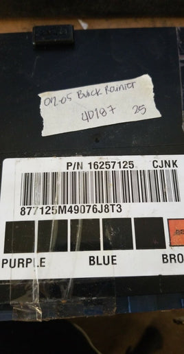 16257125 Buick Rainier or Bravada 2002-2005 BCM body control module