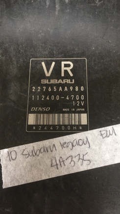 22765AA980 Subaru Legacy ecm ecu computer 2010