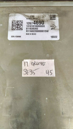 12674690 ecm ecu computer 2017 Chevy Cruze **tested**