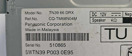 TN39 66 DRX Mazda CX-9 CX9 radio tuner