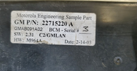 GM BCM Body Control module computer 22715220 A
