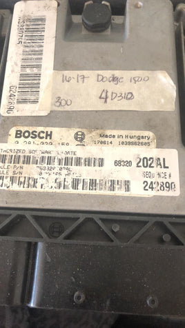 2016-2017 Dodge Ram 1500 ecu ecm computer 68320202AL