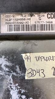 XL2F-12A650-MB Ford Explorer 1999 ecm ecu computer  **TESTED GOOD**