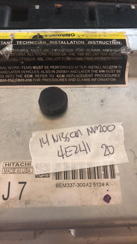 BEM337-300 Nissan NV200 ecm 2014 ecu computer