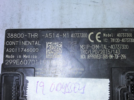 2019 Honda Odyssey BCM Body Control Module 38800-THR-A514-M1