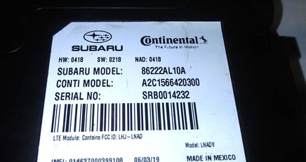 86222AL10A telematics communication control module 2019 Subaru Legacy