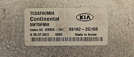 39162-2G150 Kia Forte 2010 ecm ecu computer