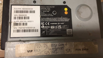 68449335AM Jeep Grand Wagoneer video router control module 2022-2023