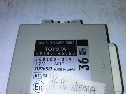 2011-2015 Toyota Sienna park aid assist control module 89340-45050
