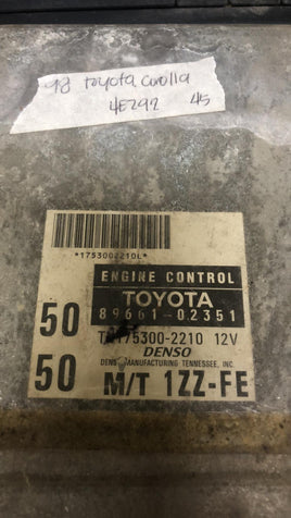 12660992 Toyota Corolla 1998 ecm ecu computer