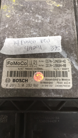 ES7A-12B684-ND ecm ecu computer 2014 Ford Fusion Mercury Milan  **Tested**