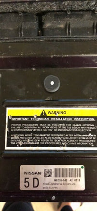 2004-2005 Nissan Altima ecm ecu computer MEC35-542