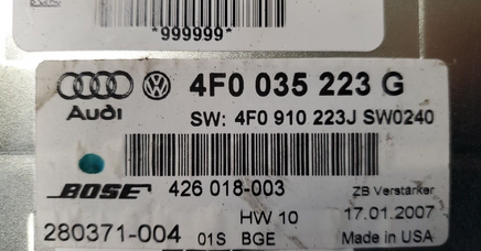 4F0 035 223 G Audi A6 or S6 amplifier power amp  **REMAN** 4F0035223G