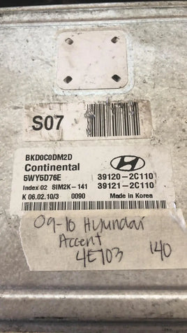 39120-2C110 ecm ecu computer 2008-2012 Hyundai Genesis