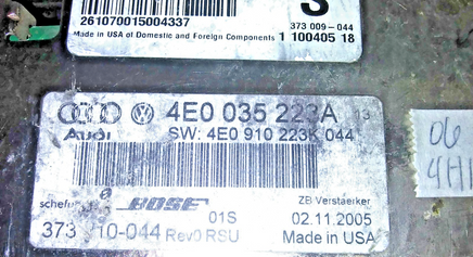 4E0 035 223A Amplifier power amp 2006 Audi A8