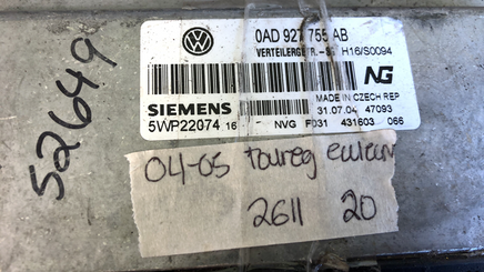 0AD 927 755 AB VW Touareg  2004-2005 Transfer Case Module