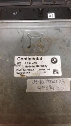 7 594 485 BMW X3 ecm ecu computer 2008-2010