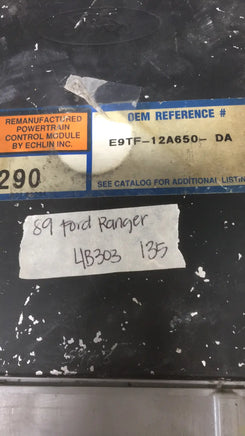 E9TF-12A650-DA Ford Ranger ecm ecu computer 1989