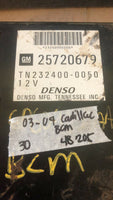 25720679 Cadillac CTS or SRX 2003-2007 bcm body control module