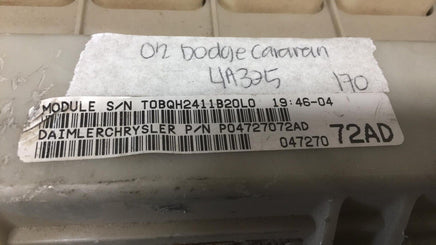 P04727072AD Dodge Caravan bcm body control module 2002 - Swan Auto