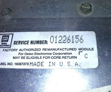 01226156 Chevy Camaro or Pontiac Firebird 1984 ecu ecm computer