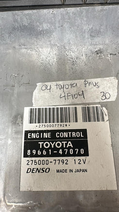 89661-47070 Toyota Prius 2004 ecu ecm computer