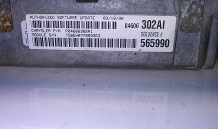 1998 Breeze Stratus or Cirrus ecm ecu computer P04606302AI