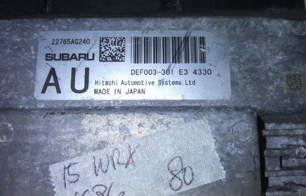 22765AG240 ecm ecu computer 2015 Subaru WRX
