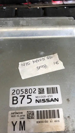NEC009-650 Infiniti Q50 2014-2015 ecm ecu computer