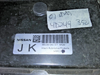 MEC90-040 Nissan Versa 2007 ECM ECU computer