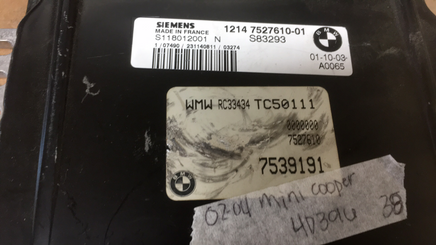 1214 7527610-01 ecm ecu computer 2002-2004 Mini Cooper