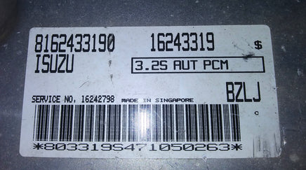 8162433190 Engine Control Module 1996-1997 Isuzu Trooper
