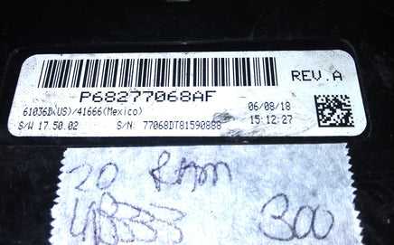 P68277068AF Dodge Ram 1500 2020 temperature control module