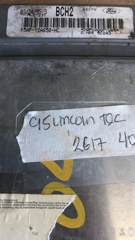 F5AF-12A650-HC ecm ecu computer 1995 Lincoln Continental **Tested**