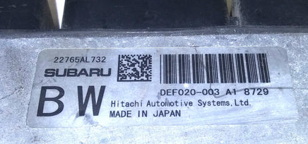 22765AL732 ecm ecu computer 2019 Subaru Ascent