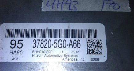 37820-5G0-A66 ecm  ecu computer 2013 Honda Accord